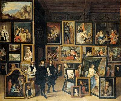    David Teniers La Vista del Archidque Leopoldo Guillermo a su gabinete de pinturas. Norge oil painting art